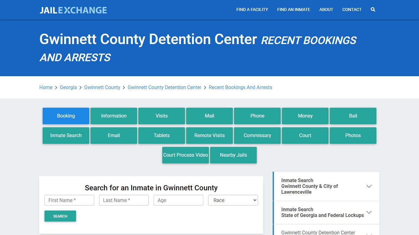 Gwinnett County Detention Center Recent Bookings And Arrests