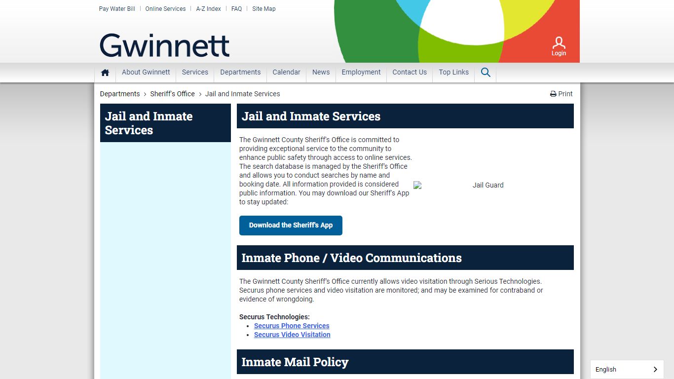 Jail and Inmate Services - Gwinnett | Gwinnett County